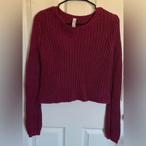 Pink Cropped Aeropostale Sweater